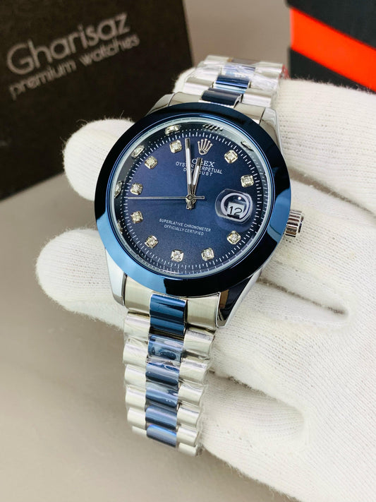 RLX Blue Date-Just Oyster Premium Men's Watch - Limited Edition